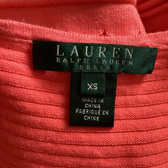 Lauren Ralph Lauren Women's Orange Knit Sleeveless Mini Dress Size XS Colorful - Picture 6 of 8